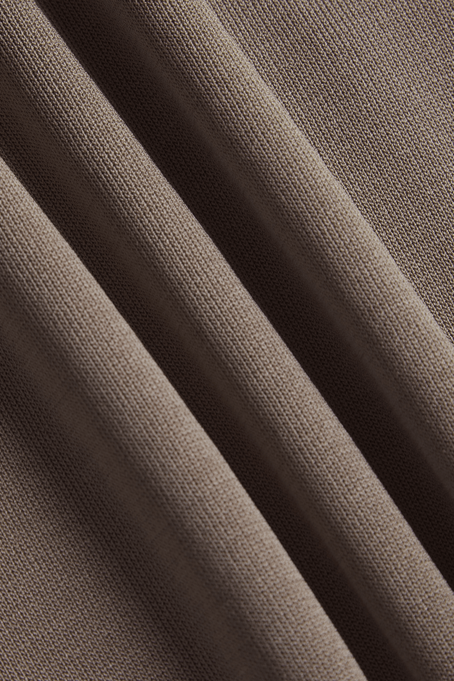 Vida Knitted Stripe Polo - Taupe