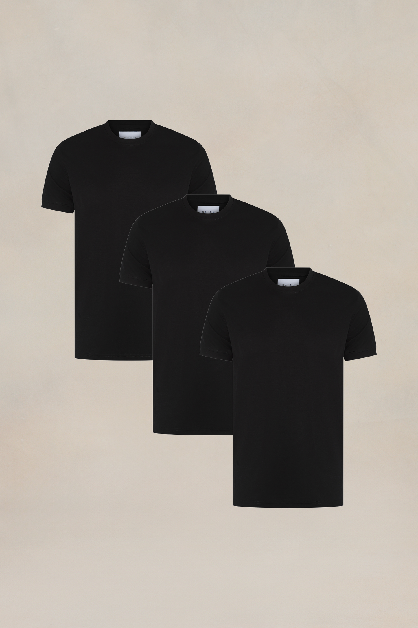 Luxe Mercerised T-Shirt Black - 3 Pack